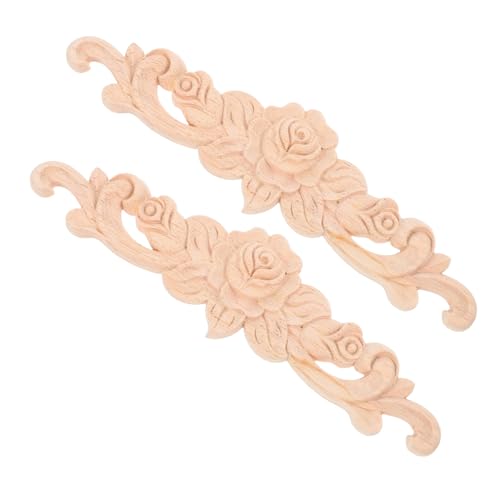 Ciieeo 2 Stück Holzgeschnitzte Onlays Holzapplikationen Möbelverzierung für Kommode Schrank Wand Dekor DIY Ornamente Holzdeko Ciieeo 2 Stück Holzgeschnitzte Onlays Holzapplikationen Möbelverzierung für Kommode Schrank Wand Dekor DIY Ornamente Holzdeko von Ciieeo