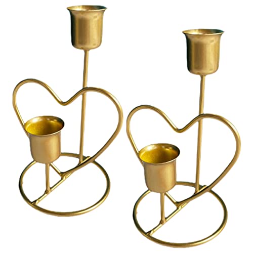 Ciieeo 2 Stück Kerzenhalter Herzform aus Nordischer Stil Romantische Tischdeko für Hochzeiten Abendessen Party Dekorative Stabkerzenhalter als Fotorequisite und Ciieeo 2 Stück Kerzenhalter Herzform aus Nordischer Stil Romantische Tischdeko für Hochzeiten Abendessen Party Dekorative Stabkerzenhalter als Fotorequisite und von Ciieeo