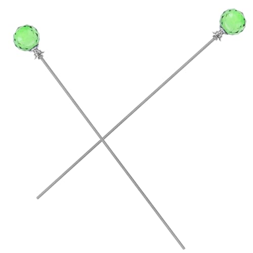 Ciieeo 2 Stück Kristallstopfenstangendekoration Vaseneinsatz Pfähle Für Blumenvasen Gartenpfähle Im Freien Füller Für Blumenvasen Innenanlagen -stützeinsätze Gartenstielpfähle Grün Metall von Ciieeo