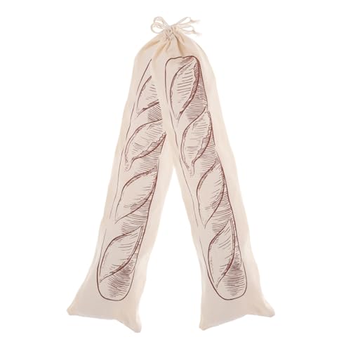 Ciieeo 2 Stück Leinen Brotbeutel mit Kordelzug Große Aufbewahrungstaschen für Brot und Gebäck Stilvoller Baumwoll leinenbeutel zum Frischhalten Wiederverwendbar Platzsparend Braun von Ciieeo