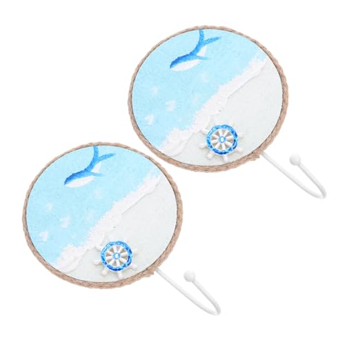 Ciieeo 2 Stück Mediterrane Wandhaken aus Handbemalt Nautisches Küsten-design Robuste Schlüssel Handtuchhalter für Badezimmer Küche Eingangsbereich Vielseitige Wanddeko Ciieeo 2 Stück Mediterrane Wandhaken aus Handbemalt Nautisches Küsten-design Robuste Schlüssel Handtuchhalter für Badezimmer Küche Eingangsbereich Vielseitige Wanddeko von Ciieeo