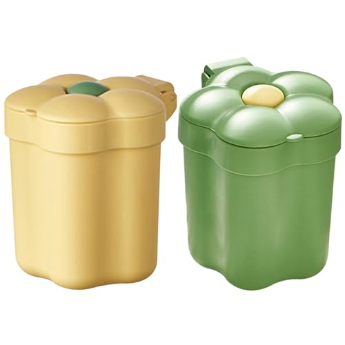 Ciieeo 2 Stück Mini Abfalleimer Pack Dekorativer Tischmülleimer im Blumen Design für Wohnzimmer Büro und Schlafzimmer Leicht und Tragbar Mit Deckel Grün Gelb Ciieeo 2 Stück Mini Abfalleimer Pack Dekorativer Tischmülleimer im Blumen Design für Wohnzimmer Büro und Schlafzimmer Leicht und Tragbar Mit Deckel Grün Gelb von Ciieeo