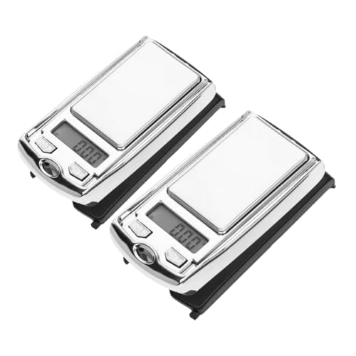 Ciieeo 2 Stück Mini Elektronische Taschenwaage im Autoschlüssel-design mit LCD Display Präzise Digitalwaage für Lebensmittel Schmuck Kaffee und Kleine Gegenstände Tragbar für Küche Backen von Ciieeo