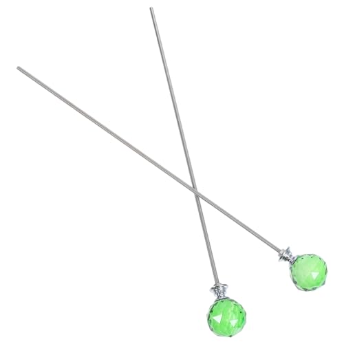 Ciieeo 2 Stück Pflanzenstäbe mit Kristallspitze Metallstab mit Gewinde Stilvolle Gartenstecker für Blumentöpfe Feengarten-Dekoration Robust und Vielseitig für Innen Außenbereiche von Ciieeo
