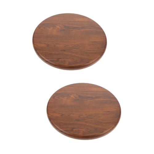 Ciieeo 2 Stück Runder Holzsitz Ersatz für Barhocker Stabile Sitzfläche aus Massivem Holz Langlebiger Runder Hockersitz Einfache Montage Geeignet für Runde Holzschemel Durchmesser Braun von Ciieeo