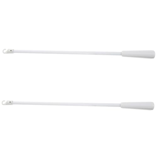 Ciieeo 2 Stück Teiliges Fiberglas Gardinen bedienstäbe mit Haken Stabile Jalousie lamellenstangen Ersatzstangen für Vorhänge Geeignet für Wohnzimmer Büro Hotel und Schlafzimmer Einfach von Ciieeo