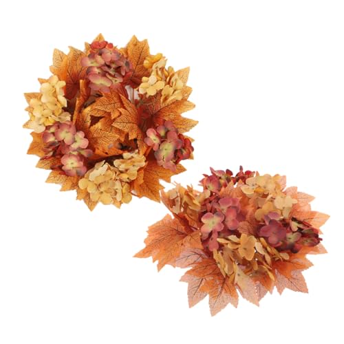 Ciieeo 2 Stück Teiliges Herbst-kerzenring Künstlichen Ahornblättern und Kürbissen Handgefertigte Herbstliche Kerzengirlande für Säulen Vielseitige Tisch Haustürdekoration zu Thanksgiving Ciieeo 2 Stück Teiliges Herbst-kerzenring Künstlichen Ahornblättern und Kürbissen Handgefertigte Herbstliche Kerzengirlande für Säulen Vielseitige Tisch Haustürdekoration zu Thanksgiving von Ciieeo