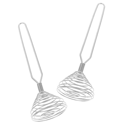 Ciieeo 2 Stück Teiliges Press Ei Schneebesen Manueller Handmixer für Eier und Sahne Vielseitiges Küchenrührgerät Langlebig und Einfach zu Bedienen für Back und Wiederverwendbar von Ciieeo