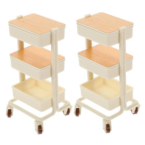 Ciieeo 2 Stück Teiliges Puppenhaus Miniatur Handwagen mit Weißer Mobiler Servierwagen mit Rädern Vielseitiges Möbelstück für Puppenhausdekoration und Spielszene Ciieeo 2 Stück Teiliges Puppenhaus Miniatur Handwagen mit Weißer Mobiler Servierwagen mit Rädern Vielseitiges Möbelstück für Puppenhausdekoration und Spielszene von Ciieeo