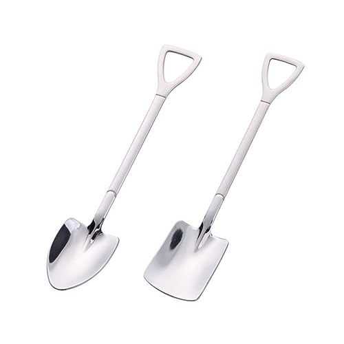 Ciieeo 2stücke Edelstahl Rührlöffel Kaffeelöffel Löffel Set Kreativer Dessertlöffel Für Kaffee Und Dessert Mit Glatter Oberfläche Und Hochwertigem Material von Ciieeo