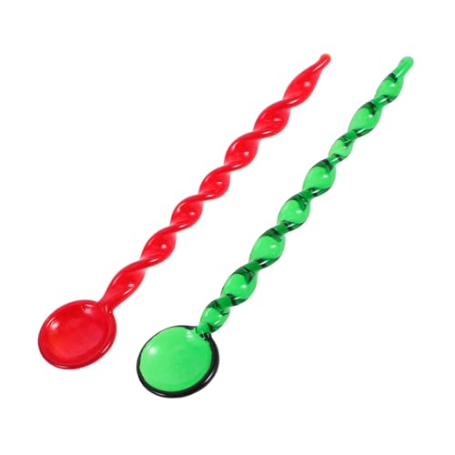 Ciieeo 2 Stück Teiliges Spiralglas-löffel aus Transparentem Glas Hitzebeständig für Milch Desserts Kaffee und Tee Stilvolle Rührlöffel für Zuhause und Party in Rot und Grün Ciieeo 2 Stück Teiliges Spiralglas-löffel aus Transparentem Glas Hitzebeständig für Milch Desserts Kaffee und Tee Stilvolle Rührlöffel für Zuhause und Party in Rot und Grün von Ciieeo
