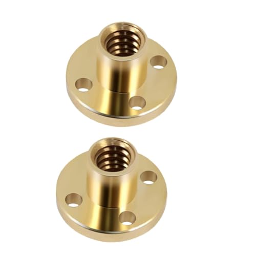 Ciieeo 2 Stück Trapezgewindemutter Messing Präzise Verschleißfest Anti backlash Kompatibel Drucker und Cnc Fräsen Installieren Leise und Wartungsarm von Ciieeo