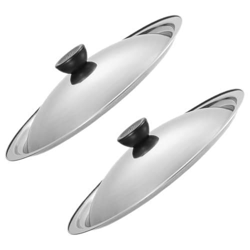 Ciieeo Cooking Pot Supply 2-teilige Ersatz-topfdeckel Universell Passend Für Bratpfanne Topfdeckelabdeckung Für Topf Leicht Zu Reinigen von Ciieeo
