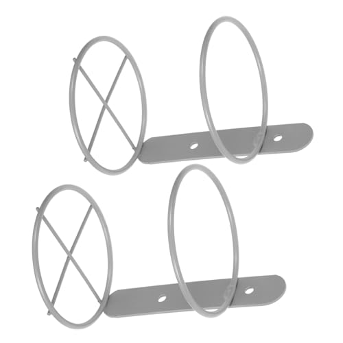 Ciieeo 2 Stück Wandmontiertes Weinregal aus Metall Teiliges Eleganter Flaschenhalter für Rotwein Organizer zur Aufbewahrung Küche Dekoration Silber von Ciieeo