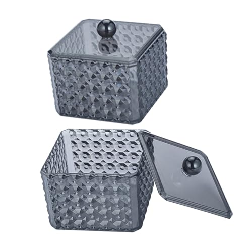 Ciieeo 2 Stück Wattepads und Wattestäbchen Aufbewahrungsbox Transparent mit Diamantstruktur Feuchtigkeitsgeschützter Kosmetik Organizer für Bad und Schminktisch Ciieeo 2 Stück Wattepads und Wattestäbchen Aufbewahrungsbox Transparent mit Diamantstruktur Feuchtigkeitsgeschützter Kosmetik Organizer für Bad und Schminktisch von Ciieeo