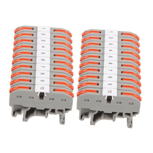 Ciieeo 20 Sätze Teiliges Din schienen Anschlussklemmen Schnelle Steckverbinder aus Nylon und Messing Mehrpolige Busbar Terminalblöcke Flammhemmend für Starre und Flexible Kupferleitungen Ciieeo 20 Sätze Teiliges Din schienen Anschlussklemmen Schnelle Steckverbinder aus Nylon und Messing Mehrpolige Busbar Terminalblöcke Flammhemmend für Starre und Flexible Kupferleitungen von Ciieeo