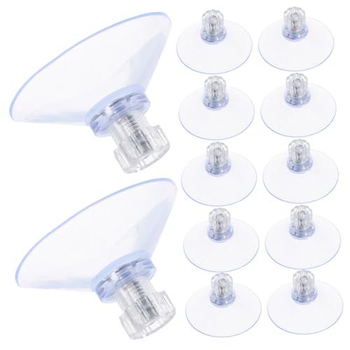 Ciieeo 20 Stück Kleine Transparente Saugnäpfe mit Schrauben und Edelstahlmuttern Starke Sauger mit Gewinde für Glas Fliesen Spiegel Vielseitig Wiederverwendbar Sichere Wandhalterung von Ciieeo