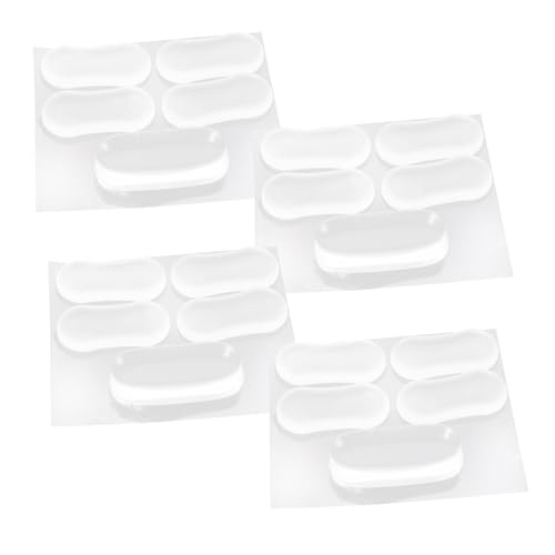 Ciieeo 20 Stück Teiliges Wc Sitz Dämpfer Transparent Toilettensitz Polsterung Geräuschdämpfend Passend für Toilettendeckel und Möbel Türen von Ciieeo