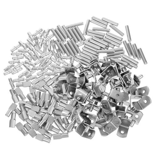 Ciieeo 200 Stück Regale Regalhaken Aus Metall Halterungsstützstifte Schrankstifte Für Selbsttragende Heringe Kabinettsschelfpegs Regalklammern Regalstifte Silber Rostfreier Stahl von Ciieeo