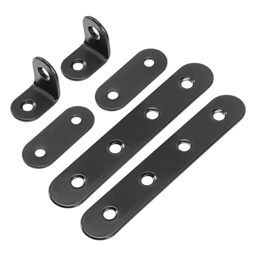 Ciieeo 24 Stück Teiliges Winkelverbinder set aus Dickem Edelstahl Stabile und Gerade Winkel Robuste Regalhalterung für Möbel Vielseitig für DIY Möbelrahmen Stuhl Ablagen Schwarz von Ciieeo