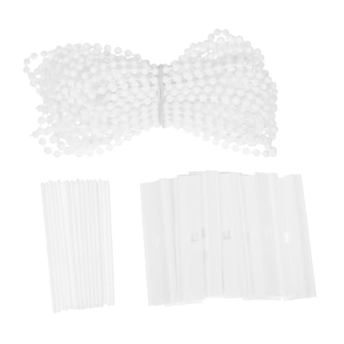 Ciieeo 25 Stück Teiliges Lamellenvorhang-zubehör Pvc-halterungen mit Weißer Perlenkette Ersatzteile für Jalousien Einfache Montage Flexible Kettenlänge für Fensterdekoration von Ciieeo