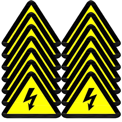 Ciieeo 25St Logo-Aufkleber Hochspannungsaufkleber Elektrischer Warnaufkleber Etiketten Embleme Hochspannungswarnung Hochspannungs-Warnschilder Tafel Elektrozaun Vorsichtig sein das Schild von Ciieeo