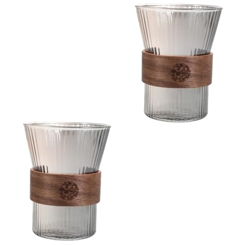 Ciieeo 2St Waschbecher Glasbecher hösti tassen Brillen Trink Gläser Exquisiter Zahnbürstenbecher transparenter Zahnputzbecher Haushalt Taillenbecher Multifunktionsbecher Wasserbecher Ruß von Ciieeo