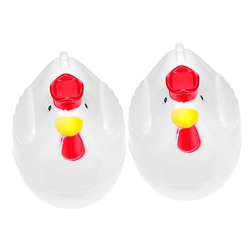 Ciieeo 2Stücke Kreativer Küken Eierdampfer für Mikrowelle für Gesunde Frühstückseier aus Hochwertigem Kinderfreundliches Design zu Reinigen von Ciieeo