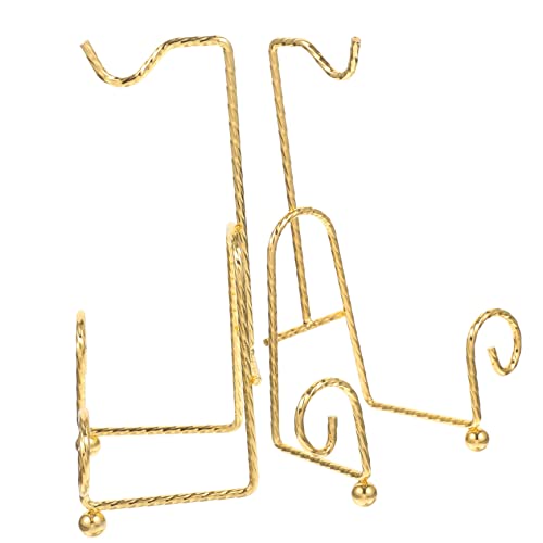 Ciieeo 2Stücke Metall Cup Display Ständer Goldene Tischplatte für Becher und Untertassen Stabiler Halter für Tassen Design für Zuhause von Ciieeo