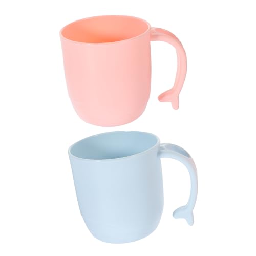 Ciieeo 2stücke Lustige Kinderzahnbürstenbecher Wiederverwendbare Mundspülbecher Blau Und Rosa Für Zahnpflege Mundspülen Trinkbecher Mit Praktischem Design Für Junge Mädchen von Ciieeo
