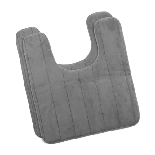 Ciieeo 2Stücke rutschfeste U Förmige Toilettenbodenmatte aus Memoryschaum Saugfähige Badematte für Badezimmer und Toiletten Tiefgrau Ciieeo 2Stücke rutschfeste U Förmige Toilettenbodenmatte aus Memoryschaum Saugfähige Badematte für Badezimmer und Toiletten Tiefgrau von Ciieeo