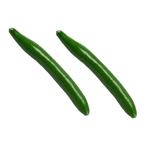 Ciieeo 2Stücke Künstliche Gurken Modelle Realistische Schaum Gemüse für Fotografie und Wohnkultur als Lehrmittel und Restaurant Requisiten von Ciieeo