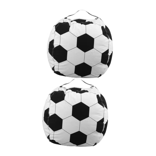 Ciieeo 2stücke Fußball-sitzsackbezug Mit Großem Stauraum Bequemer Plüsch Für Kinderspielzeug Tragbarer Organizer Für Schlafzimmer Und Innenbereich Ausgestopft Mit Tiermotiven von Ciieeo