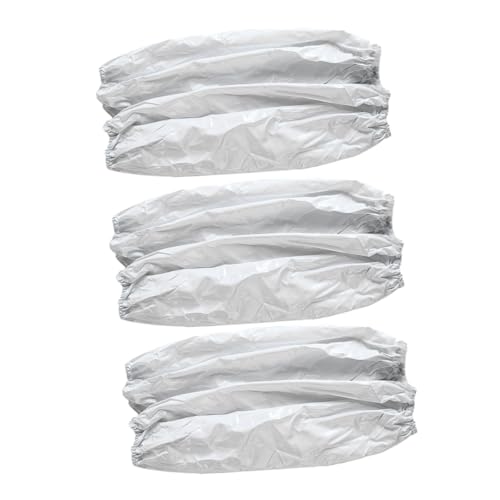 Ciieeo 3 Paare PVC Oversleeves Weiß Ölabweisende Ärmel Schützer Elastisch Küchenarmstulpen für Hausreinigung Unisex Alltagsschutz von Ciieeo
