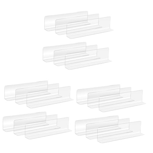 Ciieeo 3 Sätze Förmige Regaltrennwände Praktische Kunststoff Trenner Für Kleiderschränke Regale Und Bibliotheken Leicht Installieren 6 Stücke * 3 von Ciieeo