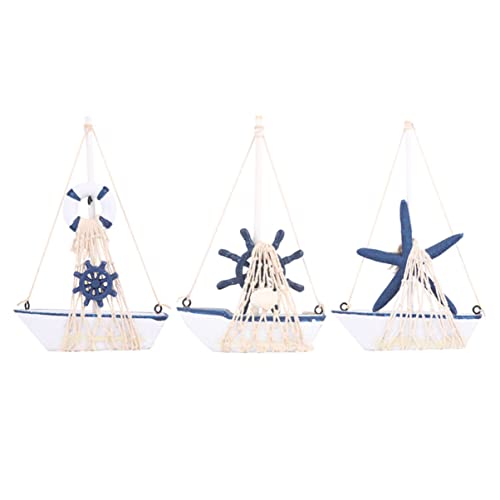 Ciieeo 3 Sätze Segelmodell Ornament Dampfer Muscheln Groß Solar- Nautisches Schiffsmodell Wohnzimmerdeko Tischdeko Esstisch Wohnaccessoires Büro-segelboot- Harz 3 Stück * 3 von Ciieeo