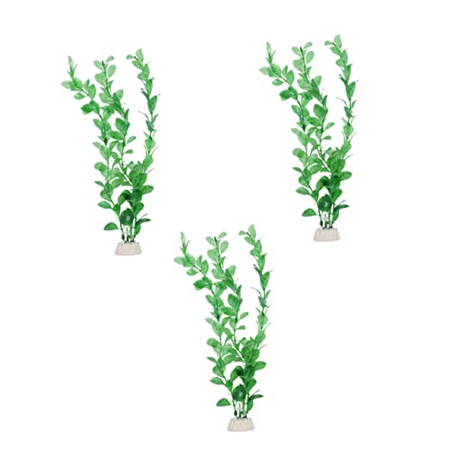 Ciieeo 3 Sätze Teiliges Aquarium Deko aus Realistische Grüne Unterwasserornamente für Fischbecken Langlebige Aquariendekorationen Geeignet für Aquarium und Schreibtisch von Ciieeo