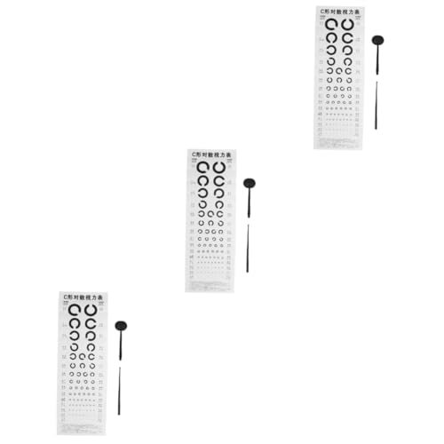 Ciieeo 3 Sätze Visual Testing Chart Wasserdichte Sehtafel für Augentest mit PVC Material C Sehtesttafel Abnehmbarem Augenblockierer und Teleskopischer Stab für Präzise Prüfung Ciieeo 3 Sätze Visual Testing Chart Wasserdichte Sehtafel für Augentest mit PVC Material C Sehtesttafel Abnehmbarem Augenblockierer und Teleskopischer Stab für Präzise Prüfung von Ciieeo
