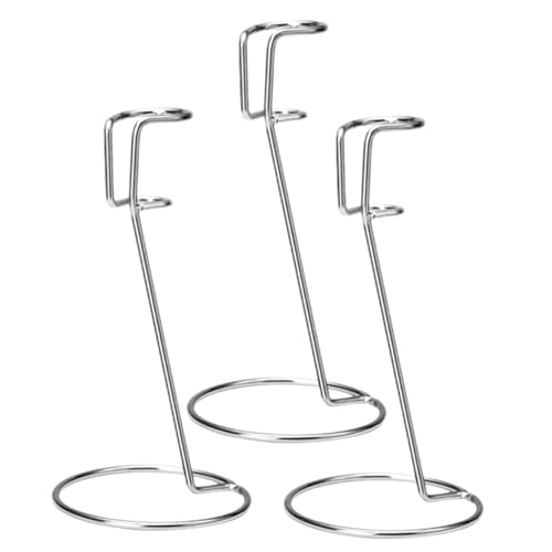 Ciieeo 3 Stück Edelstahl Küchenutensilienhalter Multifunktional Eierbecher und Milchaufschäumer Ständer Robust Praktisch für Haushalt und Gastronomie Silber von Ciieeo