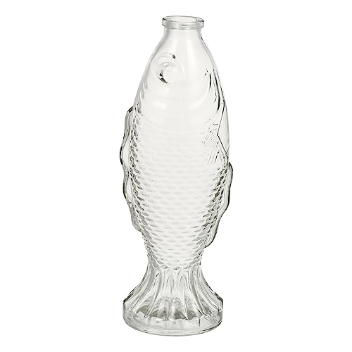 Ciieeo 3 Stück Fischförmige Dekorationsflasche aus Klarem mit Korkverschluss Dickem Boden für Festen Stand Hochwertige Verarbeitung Stilvolle Vase und Dekorativer Fisch Dekanter für von Ciieeo