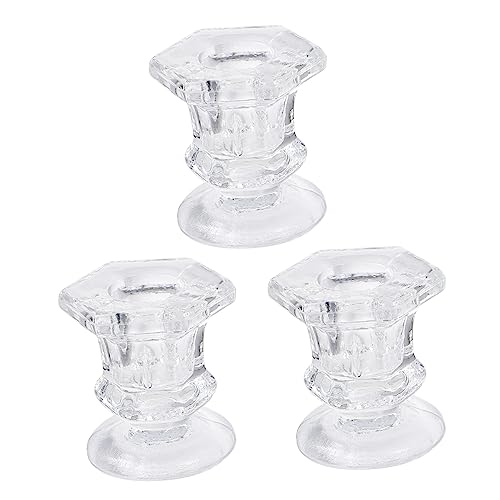 Ciieeo 3 Stück Klares Kerzenhalter Dicker Stabiler Kerzenständer Moderner Desktop Kerzenhalter für Hochzeit Tischdeko Geeignet für Stabkerzen Eleganter Kerzenleuchter Ciieeo 3 Stück Klares Kerzenhalter Dicker Stabiler Kerzenständer Moderner Desktop Kerzenhalter für Hochzeit Tischdeko Geeignet für Stabkerzen Eleganter Kerzenleuchter von Ciieeo
