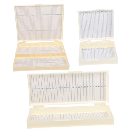 Ciieeo 3 Stück Mikroskop objektträger Aufbewahrungsbox aus Robustem Abs und Papier Tragbar Geordnete Laborbox für Objektträger für Labor Pathologieeinsatz von Ciieeo