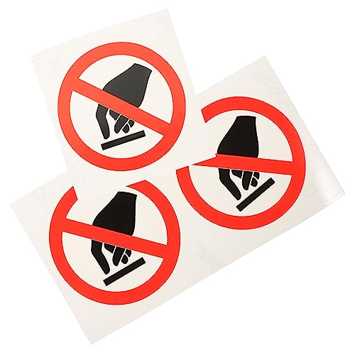 Ciieeo 3 Stück Sicherheitswarnaufkleber Nicht Berühren Warnschild Durchmesser Selbstklebend für und Außenanwendungen Langlebig und Praktisch von Ciieeo