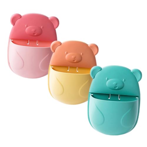 Ciieeo 3 Stück Teiliges Wandmontiertes Aufbewahrungsset aus Robustem Multifunktionaler Wand Organizer für Bad Toilette und Haushalt Platzsparende Eckregale in Blau und Gelb Einfache von Ciieeo