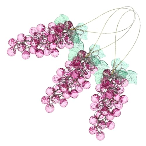 Ciieeo 3 Stück Traubenanhänger Künstliche Weintrauben zur Dekoration dekoratives künstliches Obst naturgetreues Traubendekor Traubenperlenverzierung Traubenclusterdekoration Acryl Violett Ciieeo 3 Stück Traubenanhänger Künstliche Weintrauben zur Dekoration dekoratives künstliches Obst naturgetreues Traubendekor Traubenperlenverzierung Traubenclusterdekoration Acryl Violett von Ciieeo