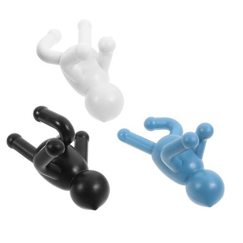 Ciieeo 3 Stück Wandhaken Wandmontage ohne Bohren Selbstklebend für Schlafzimmer Badezimmer Küche Multifunktional für Hüte Handtücher Kleidung Dekorative Kleine Figuren Haken von Ciieeo