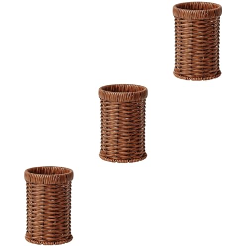 Ciieeo 3 Stück Woven Cutlery Organizer Imitation Rattan Besteckhalter für Küche und Büro Multi Funktionaler Utensilien Organizer zur Aufbewahrung von Besteck und Schreibutensilien Ciieeo 3 Stück Woven Cutlery Organizer Imitation Rattan Besteckhalter für Küche und Büro Multi Funktionaler Utensilien Organizer zur Aufbewahrung von Besteck und Schreibutensilien von Ciieeo