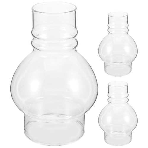 Ciieeo 3-teiliger Öllampenschirm: Ersatz für Kerosinabdeckung aus Glas – Vintage-Dekoration für Outdoor-Campingkamin – Öl-Kerosin-Lampenschirm Ciieeo 3-teiliger Öllampenschirm: Ersatz für Kerosinabdeckung aus Glas – Vintage-Dekoration für Outdoor-Campingkamin – Öl-Kerosin-Lampenschirm von Ciieeo
