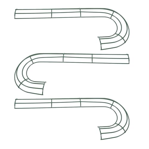 Ciieeo 3-teiliger Zuckerstangen-kranzrahmen: Metall-drahtkranzreifen in J-Form für Selbstgemachte Weihnachtsdekorationen Und Blumenarrangements von Ciieeo