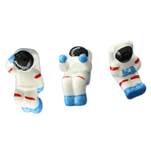 Ciieeo 3 x Spaceman Essstäbchenhalter, Keramik-Geschirrständer, dekorative Essstäbchen, Unterstützung, kompakt, leicht, Besteck-Organizer für den Esstisch zu Hause von Ciieeo
